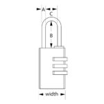 Kombinační visací zámek Master Lock 1509EURDWARN — 30mm