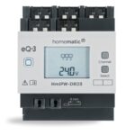 Homematic IP Drátový stmívací akční člen s LCD — na DIN lištu, 3 kanály — HmIPW-DRD3