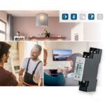 Homematic IP Spínací akční člen s LCD — až 10A, na DIN lištu — HmIP-DRSI1