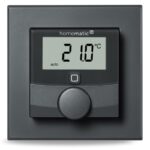 Homematic IP Nástěnný termostat se senzorem vlhkosti, antracit — HmIP-WTH-A
