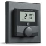 Homematic IP Drátový termostat se senzorem vlhkosti, antracit — HmIPW-WTH-A