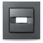 Homematic IP Drátový PIR detektor pohybu — pro 55 mm rámeček, vnitřní, antracit — HmIPW-SMI55-A