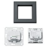 Homematic IP Drátový PIR detektor pohybu — pro 55 mm rámeček, vnitřní, antracit — HmIPW-SMI55-A