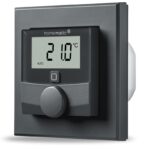 Homematic IP Nástěnný termostat se senzorem vlhkosti a spínaným výstupem 230V – zápustná montáž, antracit — HmIP-BWT