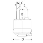 Visací zámek odolný povětrnostním vlivům Master Lock 312EURD — 40mm