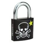 Visací zámek Master Lock z pevného hliníku 3430EURDSKULL — 30mm