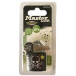Visací zámek Master Lock z pevného hliníku 3430EURDSKULL — 30mm