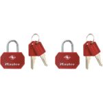 Visací zámek Master Lock TSA — červený (2 ks / blistr)