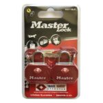 Visací zámek Master Lock TSA — červený (2 ks / blistr)