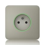 Ajax SoloCover (smart) — Samostatný kryt zásuvky, olivová