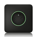 Ajax SoloCover (smart) — Samostatný kryt zásuvky, černá