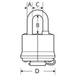 Visací zámek Master Lock odolný povětrnostním vlivům 7804EURD — 40mm