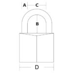 Visací zámek Master Lock z pevného hliníku 9140EURDBLK — 40mm