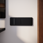 Ajax CenterButton (Dimmer) vertical — Středový kryt stmívatelného tlačítka, vertikální instalace, černá