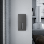 Ajax CenterButton (Dimmer) vertical — Středový kryt stmívatelného tlačítka, vertikální instalace, šedá