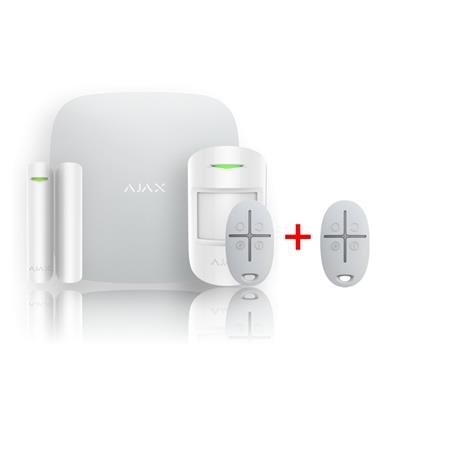 SET Ajax StarterKit 4G + SpaceControl — ZDARMA, bílá