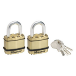 Mosazný visací zámek — Master Lock Excell — 45mm (2 ks / blistr)