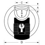 Diskový visací zámek Master Lock Excell — 70mm (2 ks / blistr)
