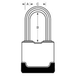 Visací zámek z vrstvené oceli — Master Lock Excell — 54mm