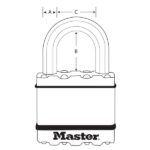 Mosazný visací zámek Master Lock Excell — 50mm (2 ks / blistr)