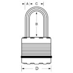 Titanový visací zámek- Master Lock Excell — 50mm (3 ks / blistr)