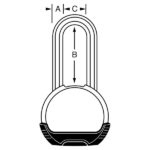 Pochromovaný visací zámek — Master Lock Excell — 64mm