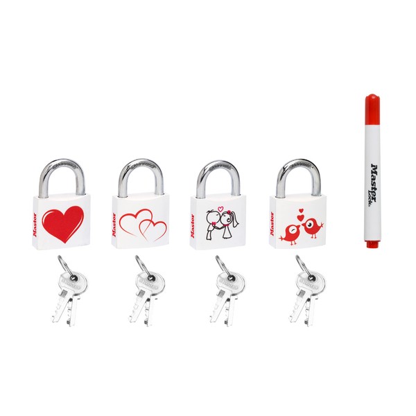 SET Visací zámek z pevného kovu Master Lock (balení / 6 blistrů)