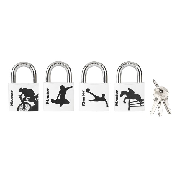SET Visací zámek Master Lock z pevného hliníku — 30mm (balení / 6 blistrů)