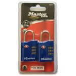 SET Kombinačních visacích zámků Master Lock TSA ( balení / 4 blistry)