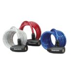 SET Spirálový zámek na kolo Master Lock — 1,8m (1 balení / 6 ks)