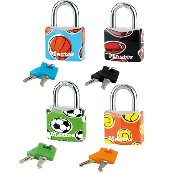 SET Visací zámek Master Lock z pevného hliníku — 30mm ( balení / 4 blistry)